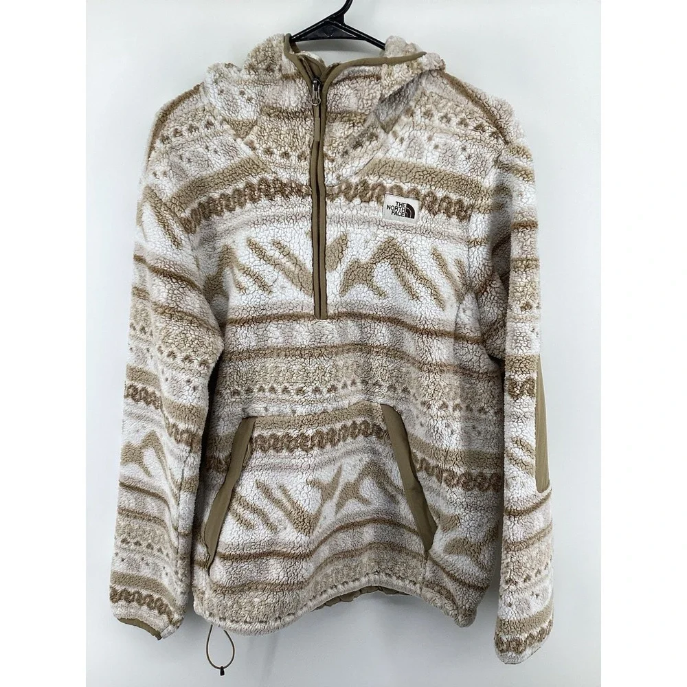 Men's The North Face Camps hire Sherpa 1/4‎ Zip Hooded Pullover Medium
